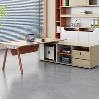 Bureau de direction moderne en forme de L de 1,6 m/1,8 m, mobilier de jeu, panneau en bois, montage facile, usage commercial, nouveau design, 3 ans
