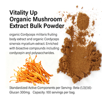 AMULYN Vente en gros d'extrait de Cordyceps Militaris biologique en poudre, qualité alimentaire, naturel