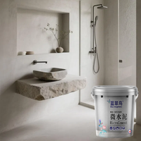 Haute adhérence Flexible à base de silicate Microciment ciment scellé mur sol étanche Art liquide revêtement bleu Kingfisher