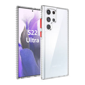 Per <span class=keywords><strong>Samsung</strong></span> <span class=keywords><strong>S22</strong></span> <span class=keywords><strong>Ultra</strong></span> <span class=keywords><strong>custodie</strong></span> trasparenti in cristallo trasparente acrilico e TPU antiurto antigraffio cover antiurto - Product Image 2