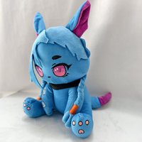 Peluche courte Jinx Cat, jouet de personnage de jeu d'anime, peluche super douce, soulagement du stress, doublure en maille, 30 cm, unisexe pour les jeunes