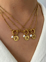Zooying Nouveau style transfrontalier en acier inoxydable, plaque détachable à boucle, combinaison de lettres, breloque perle, style frais