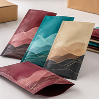 Sacs opaques imprimés sur mesure, pochettes à trois soudures latérales pour cadeaux de musée, marchandises, impression de logo abstrait moderne