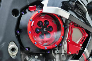 อุปกรณ์เสริมรถจักรยานยนต์ XXUN ฝาครอบคลัตช์ใสแบบแข่งพร้อมตัวล็อคสปริง <span class=keywords><strong>R</strong></span> สำหรับ <span class=keywords><strong>BMW</strong></span> S1000R S1000RR S1000XR HP4 ปี 2007-2020 - Product Image 5