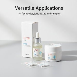 Transparent PET roll <b>labels</b>, frosted matte aluminum foil, cosmetic <b>jars</b>, skincare bottles packaging - Product Image 3