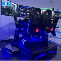 Simulateur de course VR 4D à trois écrans en métal pour 2 joueurs, chaise de jeu de course pour divertissement intérieur/extérieur avec plus de 700 jeux