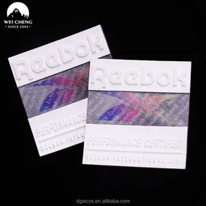 Tùy Chỉnh TPU Holographic Hình Ảnh Chuyển Đổi Silicone In Đôi Bên Logo Sắt Trên Cao Su Chính May Mặc Nhãn Cho Quần Áo