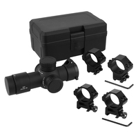 FOCUHUNTER 3X Vista de caza Iluminación roja Amplio campo de visión 3x30 Alcance telescópico táctico 1200g Alcance de prisma a prueba de golpes