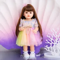 55 CM Corps Entier Silicone Souple Populaire Bébé Reborn Visage Doux Cadeau d'Anniversaire Poupées Reborn en Silicone de Haute Qualité