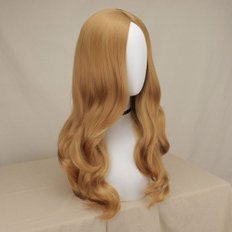 Cosplay Perruque blonde longue ondulée Fibre haute température Lace Front 24 pouces Cheveux synthétiques de haute qualité pour les femmes - Product Image 1