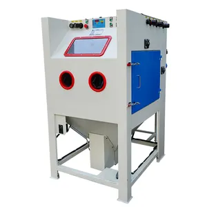 Automatic turntable sand blasting cabinet sandblast derusting machine