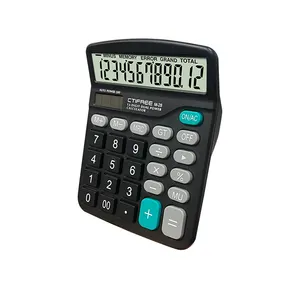 Ctfree M-28 Calculator 12 Cijfers Tweeweg Power Office Elektronische Kale Zonnecel Desktop Calculator