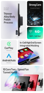 2K 2 DIN Xe Đài Phát Thanh Máy Nghe Nhạc 13.1Inch Màn Hình Lớn Núm Đơn Đàn Piano Nút Carplay <span class=keywords><strong>Android</strong></span> Tự Động Stereo Xe Đa Phương Tiện Máy Nghe Nhạc - Product Image 3