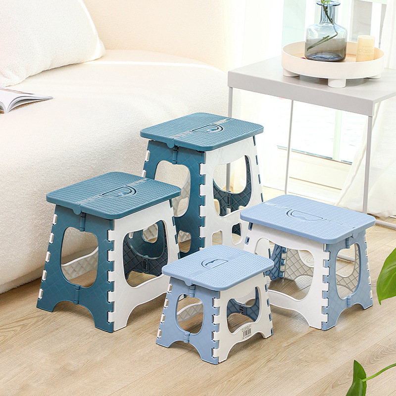 Household Outdoor Portable Plastic Folding Step Stool For Bathroom Kitchen Garden Camping