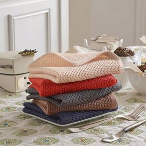 Serviette de cuisine en coton 100% de haute qualité, douce, absorbante, tissée en nid d'abeille, avec logo personnalisé - Product Image 2