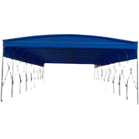 Garage à auvent en acier PVC PE à cadre en bois mobile personnalisable, abri d'entrepôt de stationnement de voiture de style simple pour événements