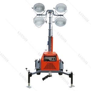 4*400W Metal LED 4x1000W Haluro Remolque Faro 7m Torre de luz móvil Buen precio para la venta - Product Image 3