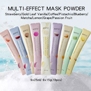 Offre Spéciale boîte <span class=keywords><strong>bio</strong></span> 10 sortes poudre gelée masque Macaron fraise gelée masque facial poudre collagène visage gelée masque - Product Image 4
