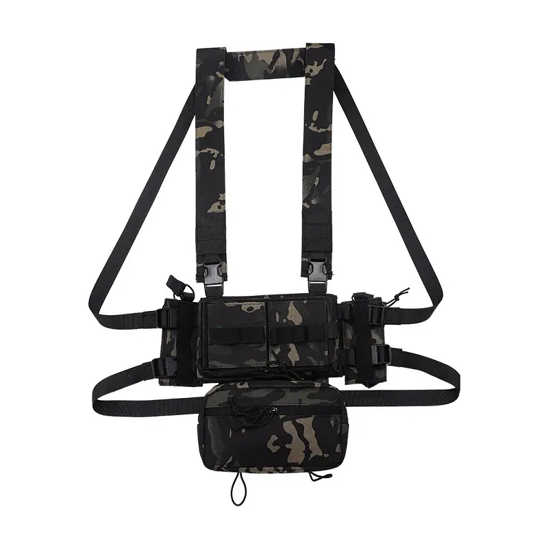 Kango Tactical Chest Molle Chest Pouch Rig Bag Recon Molle Magazine Pouch Chest Rig Tactical Vest Pack