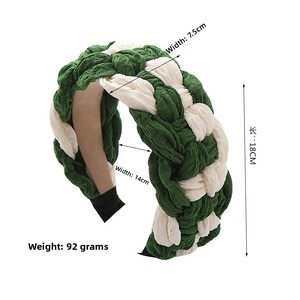 Serre-tête lumineux tricoté à la main pour femme, motif nœud, haut de gamme, 7,5 cm, tendance, Nouvel An du Cheval, vente en gros transfrontalière - Product Image 5