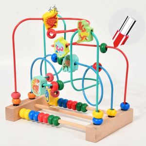 Jouet coloré en forme de montagnes russes, jouet éducatif préscolaire classique en bois, labyrinthe de perles pour les tout-petits - Product Image 2