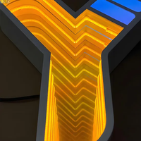 Enseigne lumineuse 3D LED RGB personnalisable avec contrôle par application Bluetooth/WiFi, étanche IP65, pour la publicité, la décoration et la signalisation dans les bars