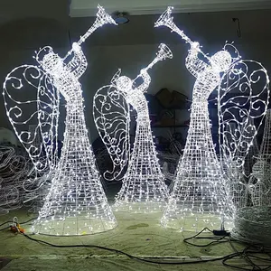 Nóng Bán Ngoài Trời Giáng Sinh Holiday Chiếu Sáng Trang Trí LED Giáng Sinh Angel Lights Đối Với Trung Tâm Mua Sắm Khách Sạn Trang Trí