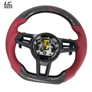 Cuero de Fibra de Carbono para Volante, Color Personalizado, Diseño de 3 Radios para Autos <span class=keywords><strong>Porsche</strong></span> Panamera, Macan, Cayenne, 718, 918, 911 - Product Image 6
