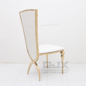 Mesas y Sillas de Lujo para Eventos, Redondas, de Acero Inoxidable, con Centro de Cristal, para Salones de Boda, Venta al Por Mayor de Fábrica - Product Image 6