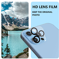 Protection d'objectif d'appareil photo arrière HD transparente pour iPhone 15, protection d'objectif en verre trempé 3D pour iPhone 15 Pro Max, 14 Plus, 13
