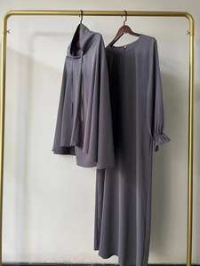 <span class=keywords><strong>L</strong></span>-32 Longues Robes Modestes Musulmanes Vêtements Islamiques Arabes pour Hijab Abaya Robe de Prière Dubaï Ensemble 2 Pièces Respirant - Product Image 6