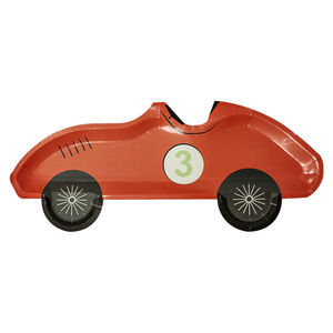 Assiettes en papier en forme de voiture, forme irrégulière, impression offset, vaisselle de fête d'anniversaire, jetables, qualité alimentaire, papier épaissi - Product Image 3
