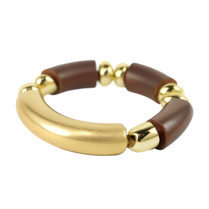 Fashion <b>Beaded</b> <b>Bracelet</b> 316L Stainless Steel PVD <b>Gold</b> Plating Sustainable Resistant - Product Image 2