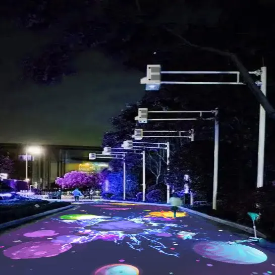 outdoor resort 3D interactive touch floor projector game interactive projection system events interactive floor