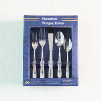 ENSEMBLE DE COUVERTS DE HAUTE QUALITÉ 16/24 PCS SERVIR LE DÎNER EN ACIER INOXYDABLE dans UNE BOÎTE CADEAU