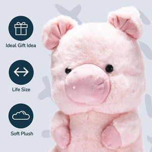 A753 Animal <span class=keywords><strong>de</strong></span> peluche mamá 4 bebé Plushie Piggies Fluffy Farm Toy Piglet Animal <span class=keywords><strong>de</strong></span> peluche niños regalos ideales niñas juguete <span class=keywords><strong>de</strong></span> peluche cerdo azul - Product Image 2