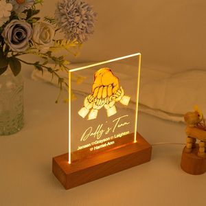 맞춤형 아크릴 LED 무드등, 아버지의 날 선물, 고급 소형 수면등 - Product Image 5