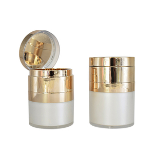 <span class=keywords><strong>2022</strong></span> coffret cosmétique de luxe 1oz, 15ml, 30ml, pot de pompe rond blanc et or sans air 50ml, pot de <span class=keywords><strong>crème</strong></span> de <span class=keywords><strong>crème</strong></span> <span class=keywords><strong>solaire</strong></span> sans air PCR - Product Image 2