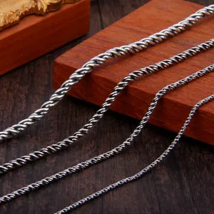 BOCAI S925 Sterling Silber Halskette für Männer und Frauen Neue Vajra-Stößel Sechssilben-Mantra Reines Argentum Feiner Silberschmuck - Product Image 3