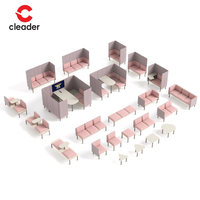 Ensemble de canapés de bureau modernes avec accoudoirs et pieds en acier inoxydable pour hôtels, écoles, espaces publics, canapé de bureau en arc, canapé de bureau professionnel