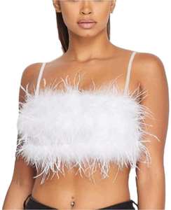 เสื้อครอปขนสัตว์เทียมสำหรับงานปาร์ตี้คอนเสิร์ตคลับ - Product Image 6