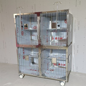 Jaula para perros de acero inoxidable 304 reutilizable de alta calidad para uso veterinario y perros de cuidado de crianza (cuatro jaulas) - Product Image 3