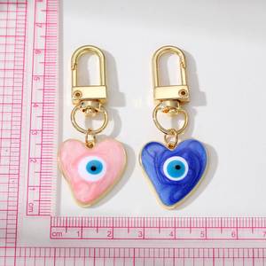 Wholesale Metal <b>Key</b> <b>Chains</b> Blue Enamel Good Lucky Evil Eyes Keychain Accessories Evil Eye Jewelry for Women Bag Charms - Product Image 5