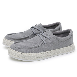Chaussures de sport décontractées tendance pour hommes, personnalisables en gros, style marche, mocassins plats en toile, chaussures confortables - Product Image 1