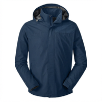 Veste de course pour homme personnalisée, décontractée, imperméable, respirante, coupe-vent, avec col montant et poche avant, en polyester
