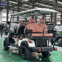 Voiturette de golf électrique personnalisée CAMP Club Car 6 places 72V, surélevée, utilitaire, au lithium