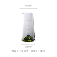 Distributeur de vin Iceberg Bullet Cup Usage domestique Verre en cristal vert Creative Gradué Vin Verseur Coffret Cadeau