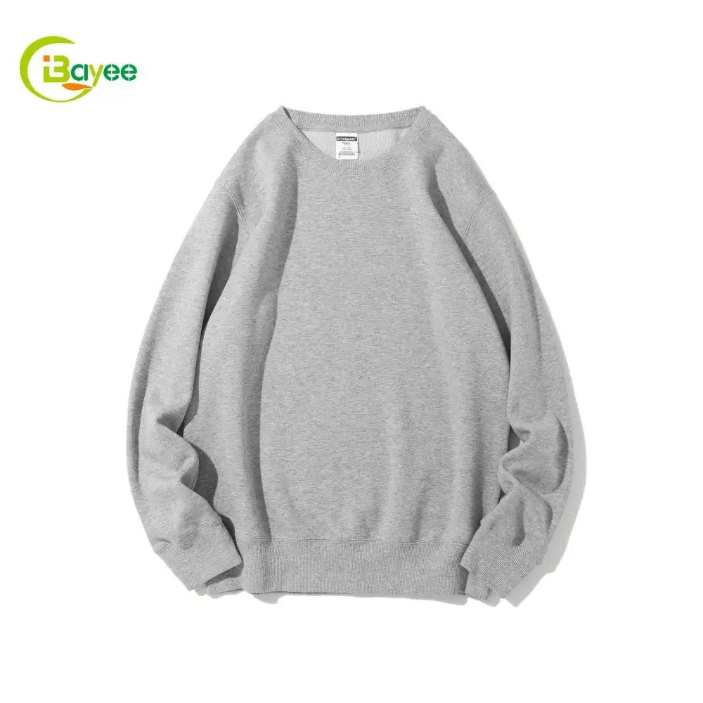 Custom Logo 100 Katoen Sweatshirt Oversized Franse Badstof Crewneck Mannen Sweatshirt Groothandel