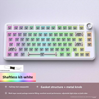 Stokta Toptan YG75 80 Tuşlu+Düğmeli Hot-plug DIY Kablosuz Mekanik Klavye Kiti 4000mAh Üç Modlu RGB Oyun Klavyesi