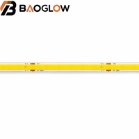 Bande LED COB double rangée 3000K 4000K 6000K 220V sur PCB 10mm, 480D/M 14W/M, 10cm, lumière uniforme et brillante sans points sombres, ruban flexible